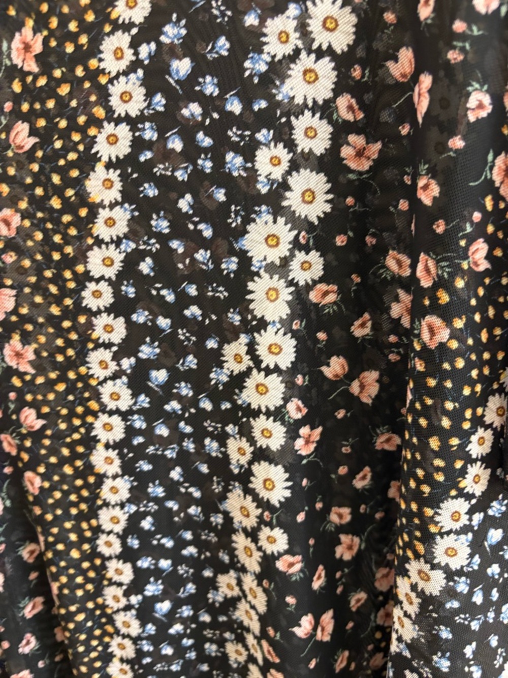 Cyrus Floral Black & Pink Sheer Duster Kimono - Picture 4 of 5